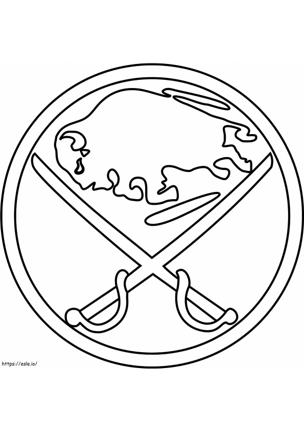 Coloriage Logo Sabres de Buffalo à imprimer dessin