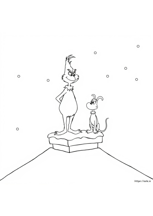 Free Printable Grinch And Max Coloring Page