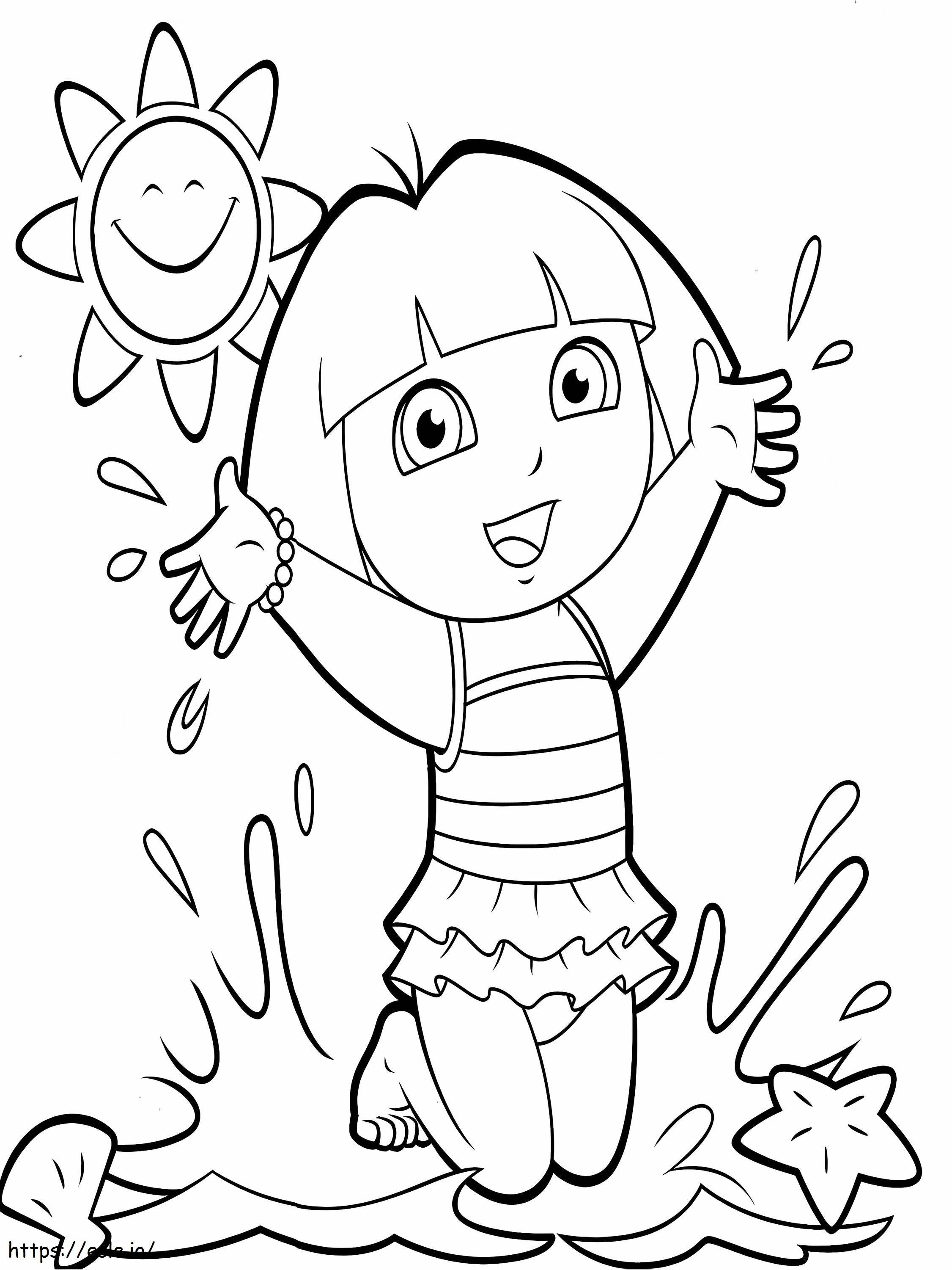 dora the explorer birthday coloring pages