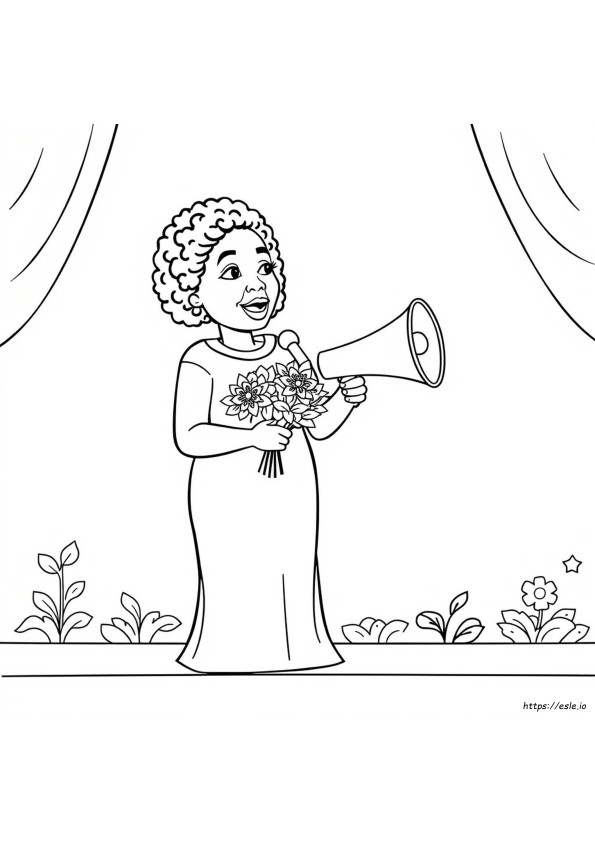 Coretta Scott King Gambar Mewarnai