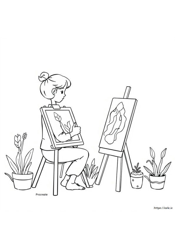 プロクリエイト 塗り絵