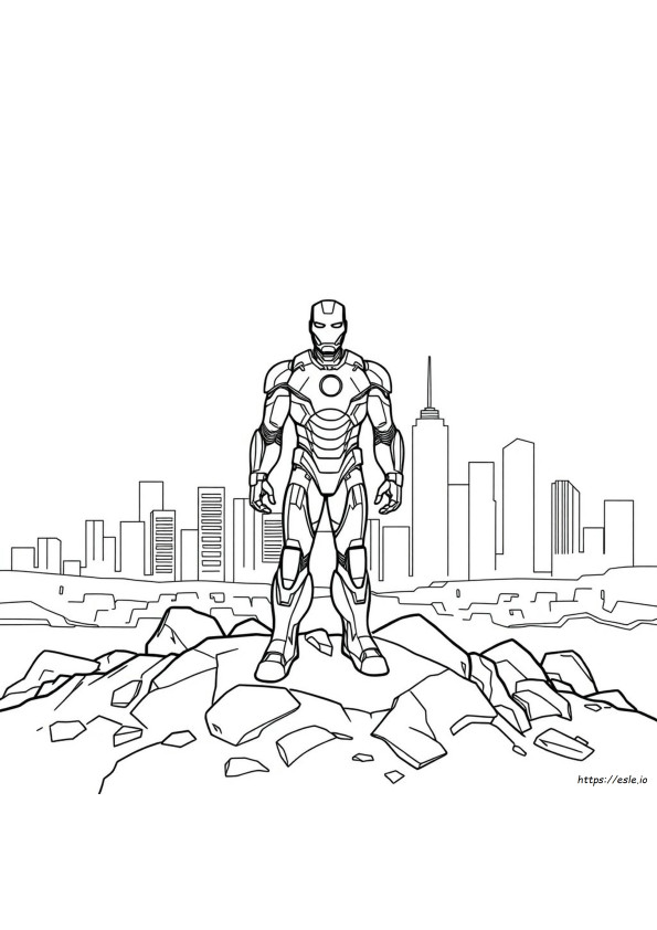 Iron Man Kleurplaat