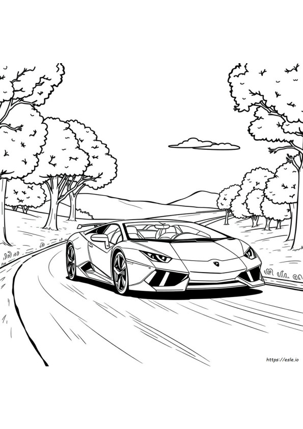 Gambar Mewarnai Mobil Lamborghini
