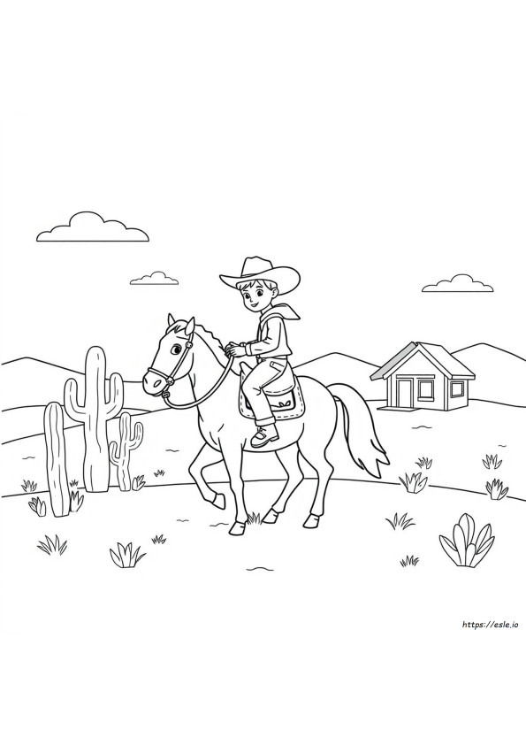 Cowboy Kleurplaten Voor Kleuters