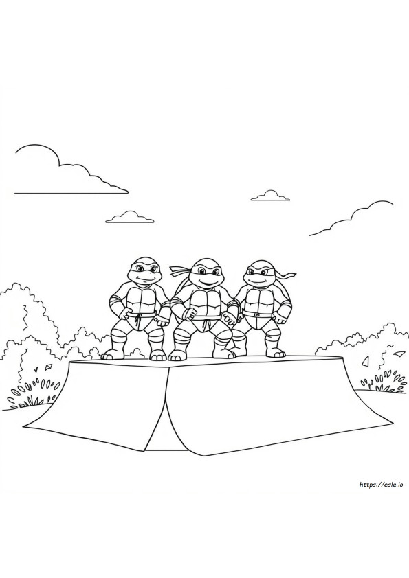 Gambar Mewarnai Tmnt 2012