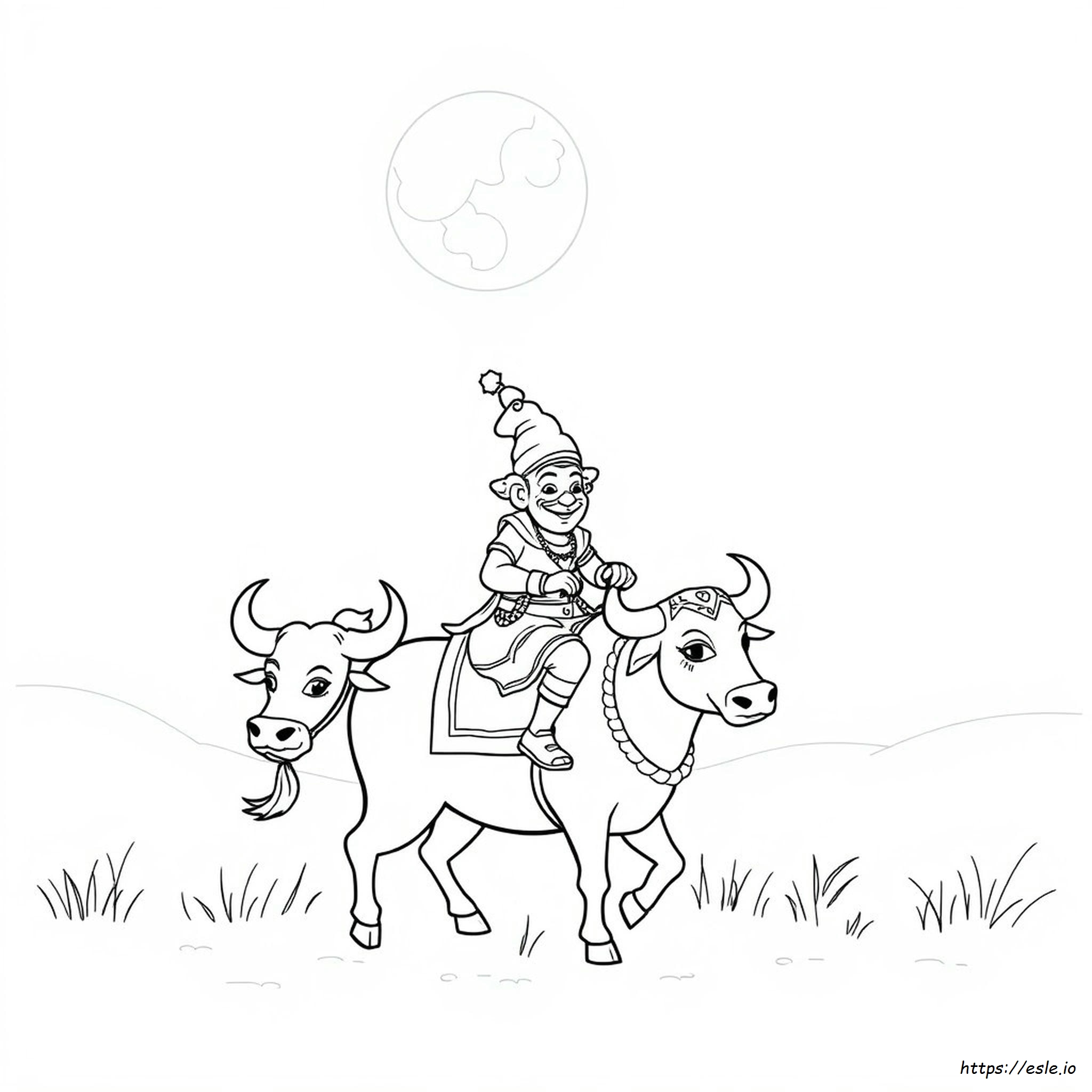 Clipart De Dussehra Para Colorear En Blanco Y Negro
