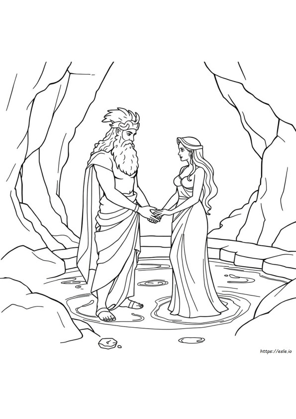 Hades Dan Persephone Halaman Mewarnai