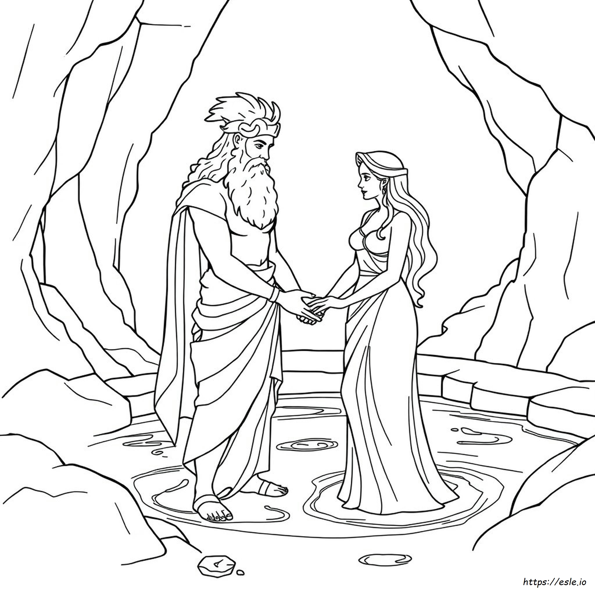 Hades E Perséfone Para Colorir