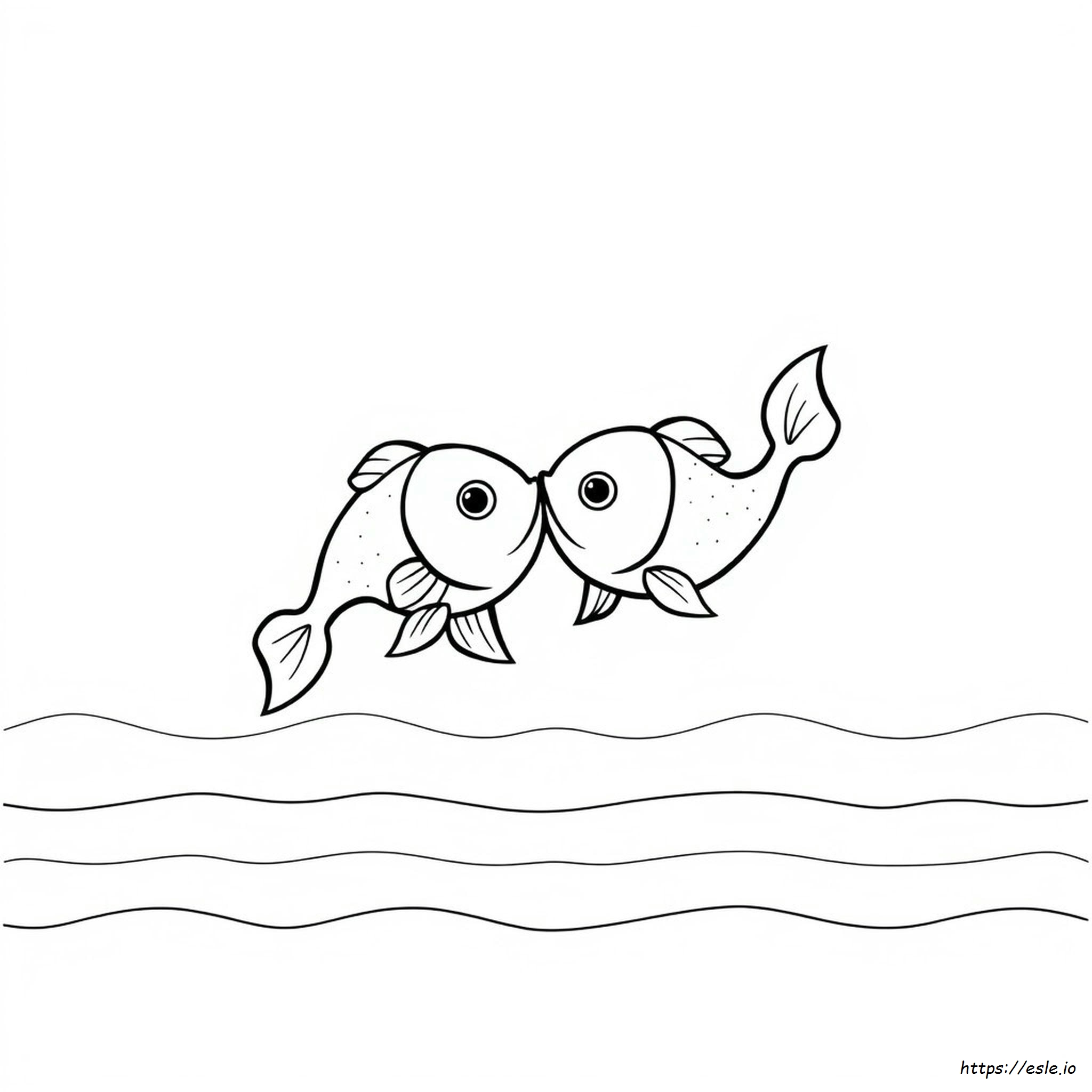 Fische Sternzeichen Ausmalbild