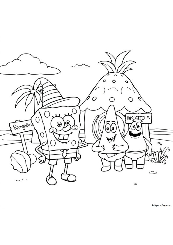 Spongebob And His Friends Coloring Pages