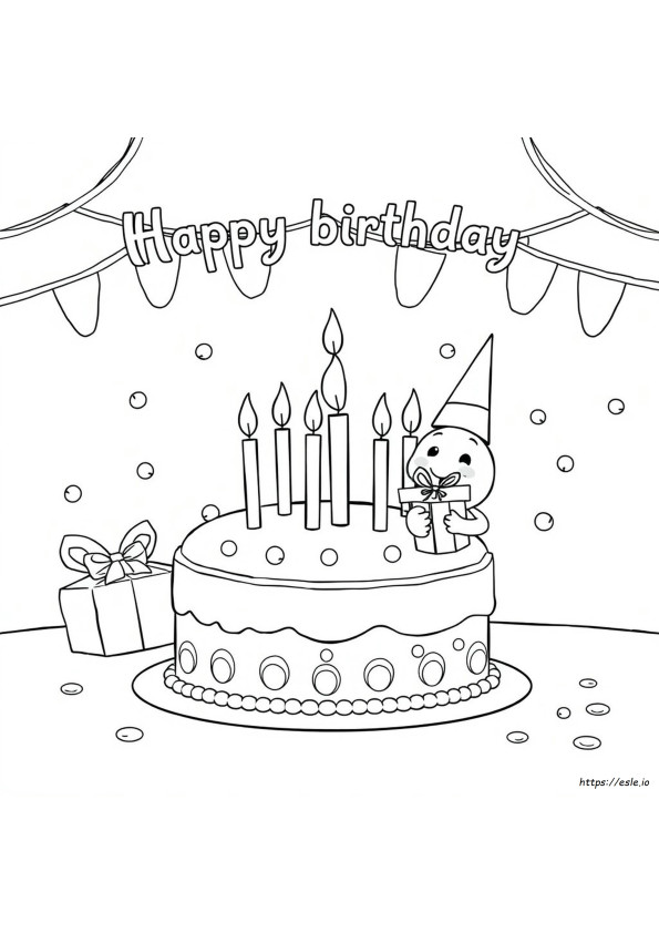 Gambar Mewarnai Selamat Ulang Tahun