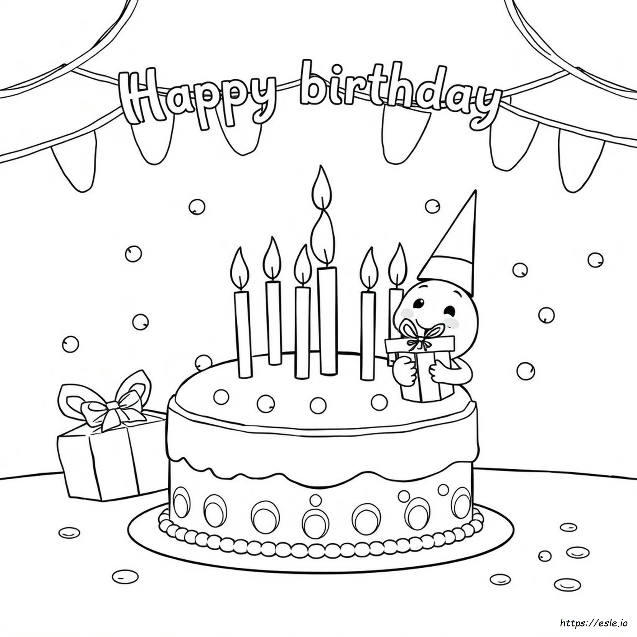 Páginas Para Colorear De Feliz Cumpleaños