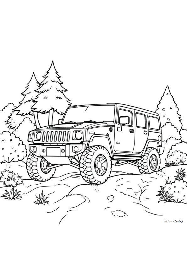 Gambar Mewarnai Hummer