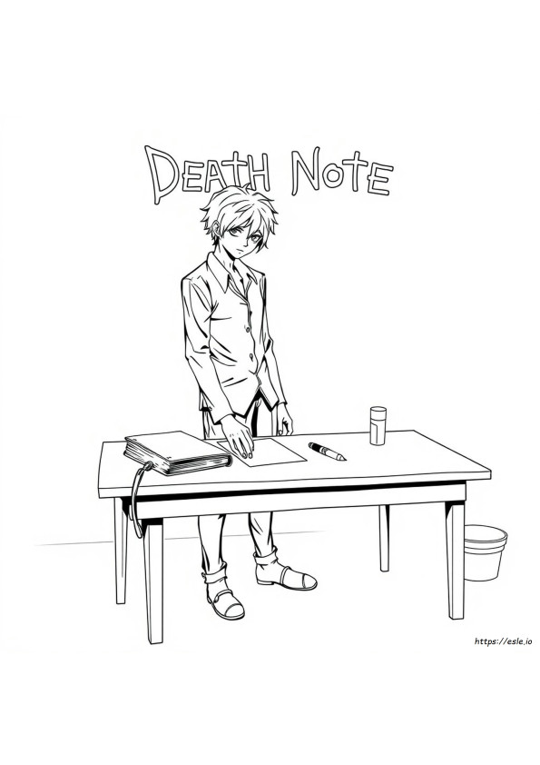 Death Note Anime Halaman Mewarnai