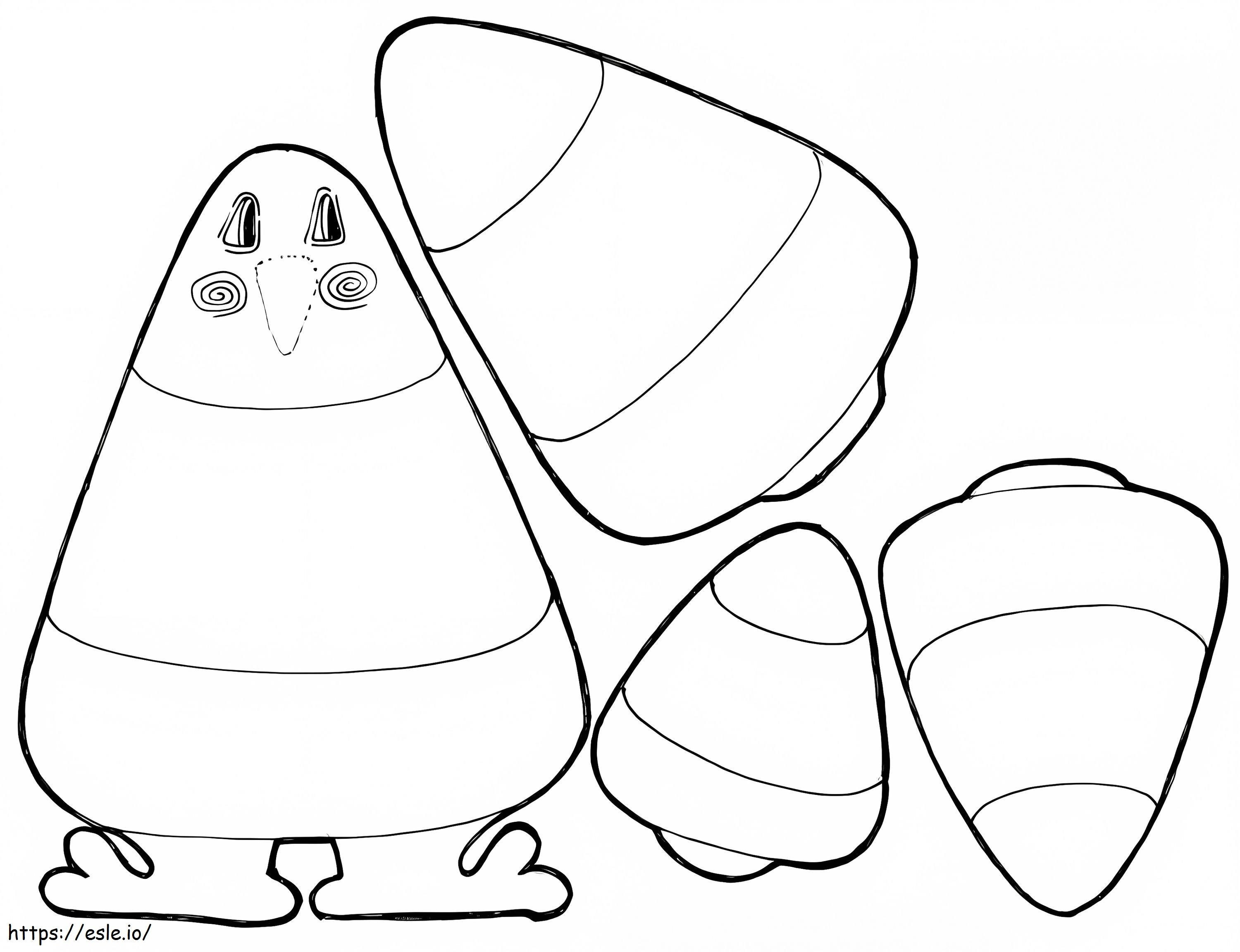 Candy Corn 1 Coloring Page Candy Corn 1 Coloring Page
