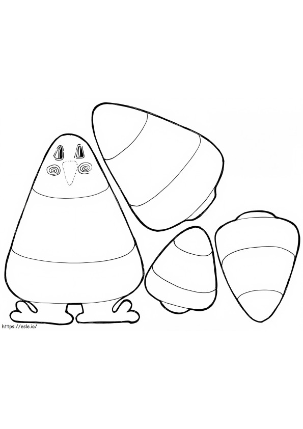 Candy Corn 1 coloring page