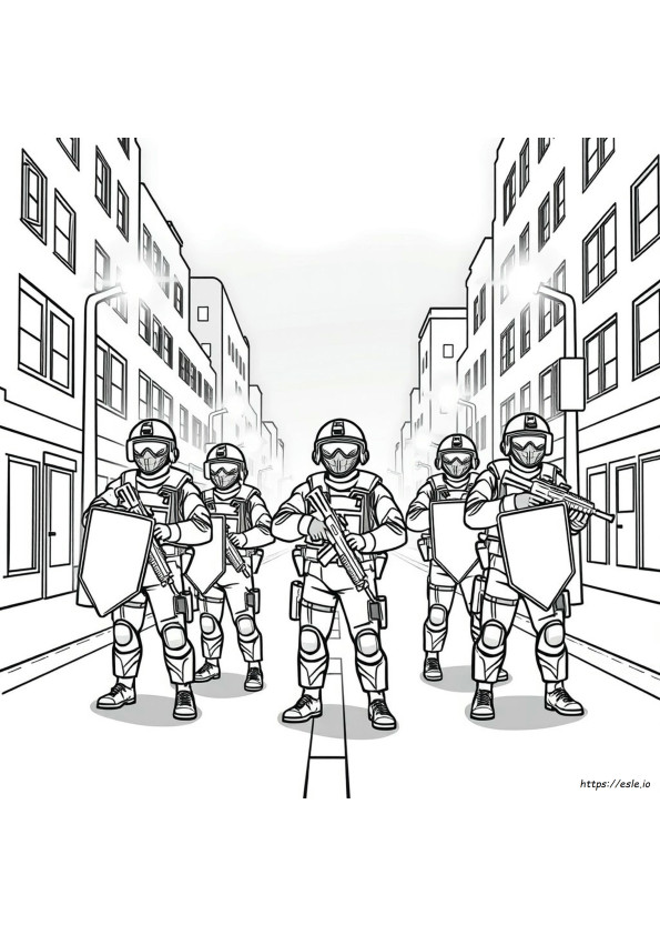 Squadra Swat Da Colorare
