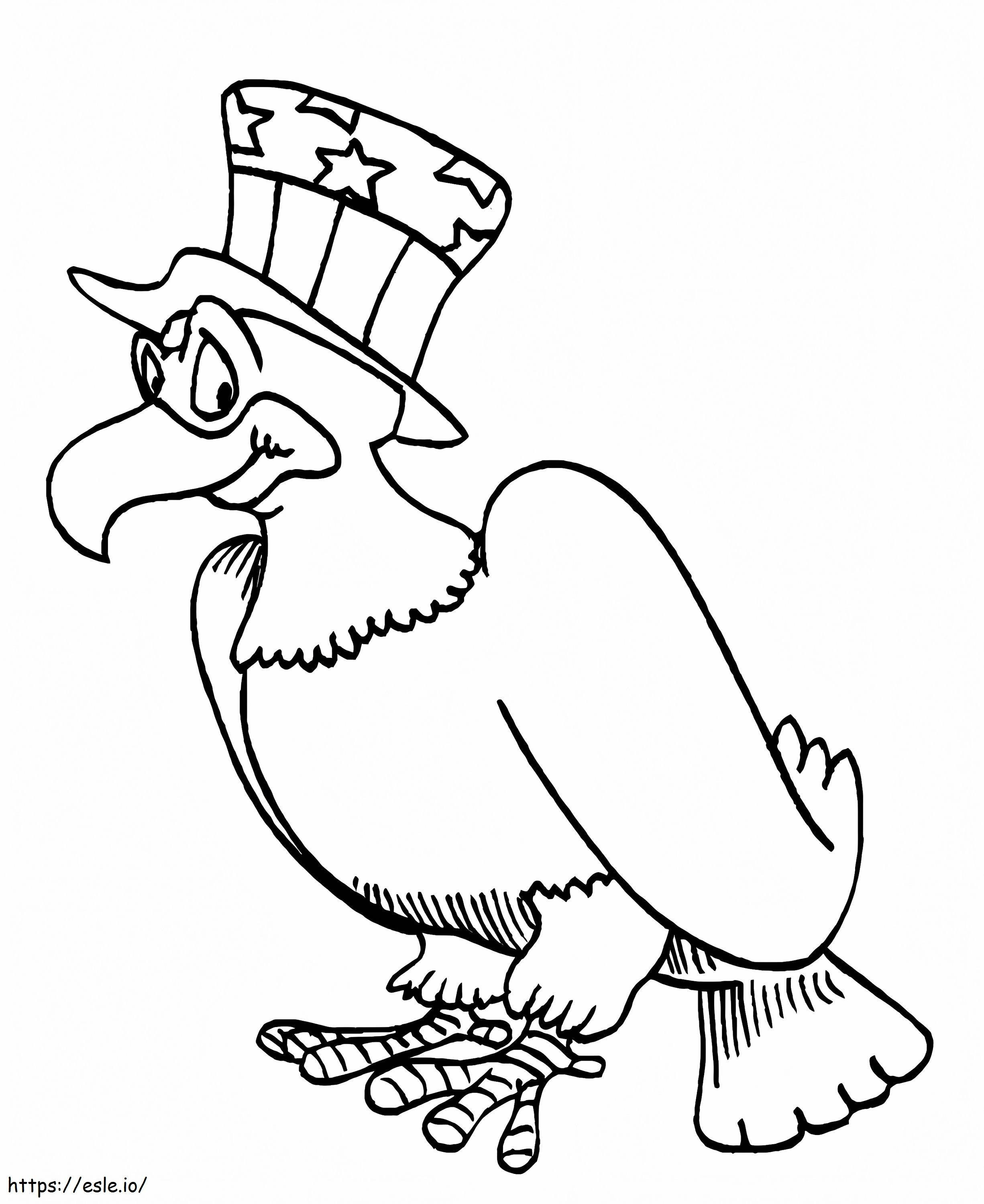 Happy Eagle Coloring Page coloring page