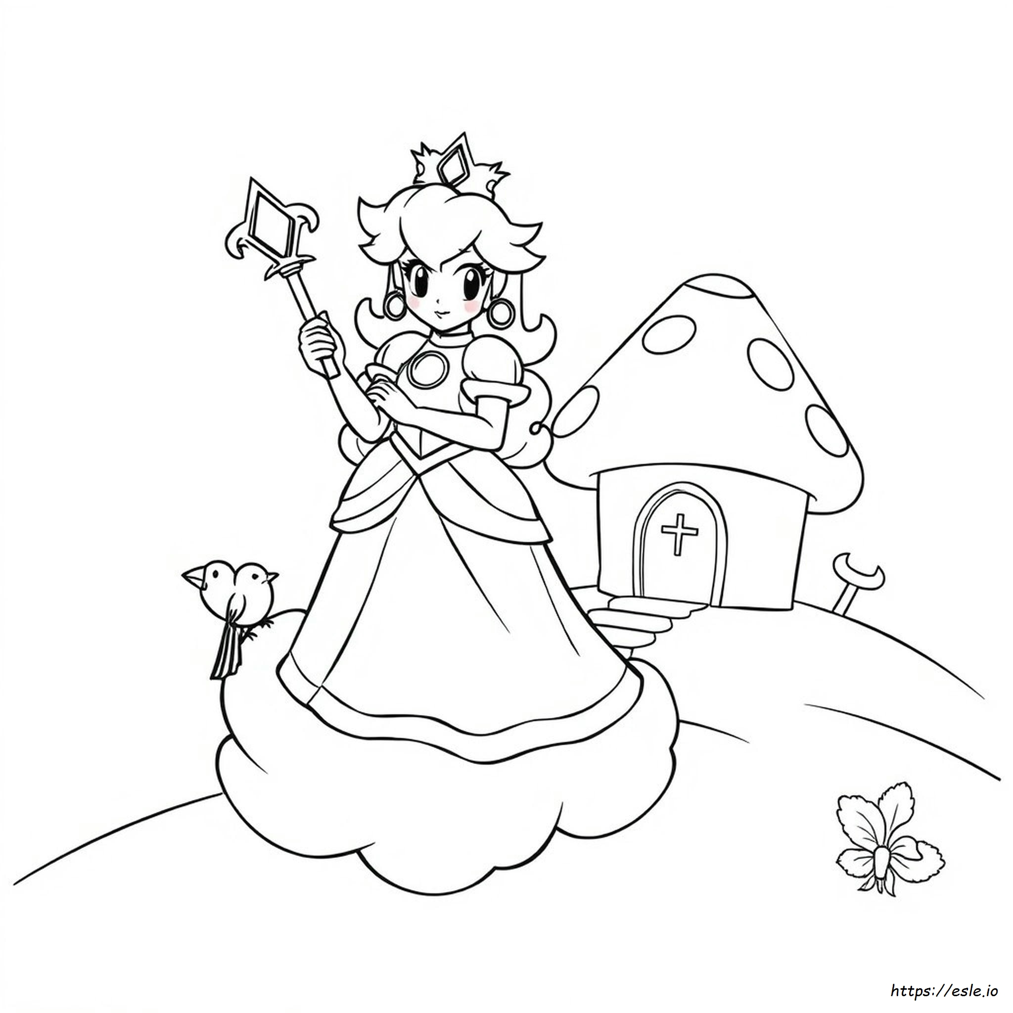 Super Princess Peach Coloring Pages