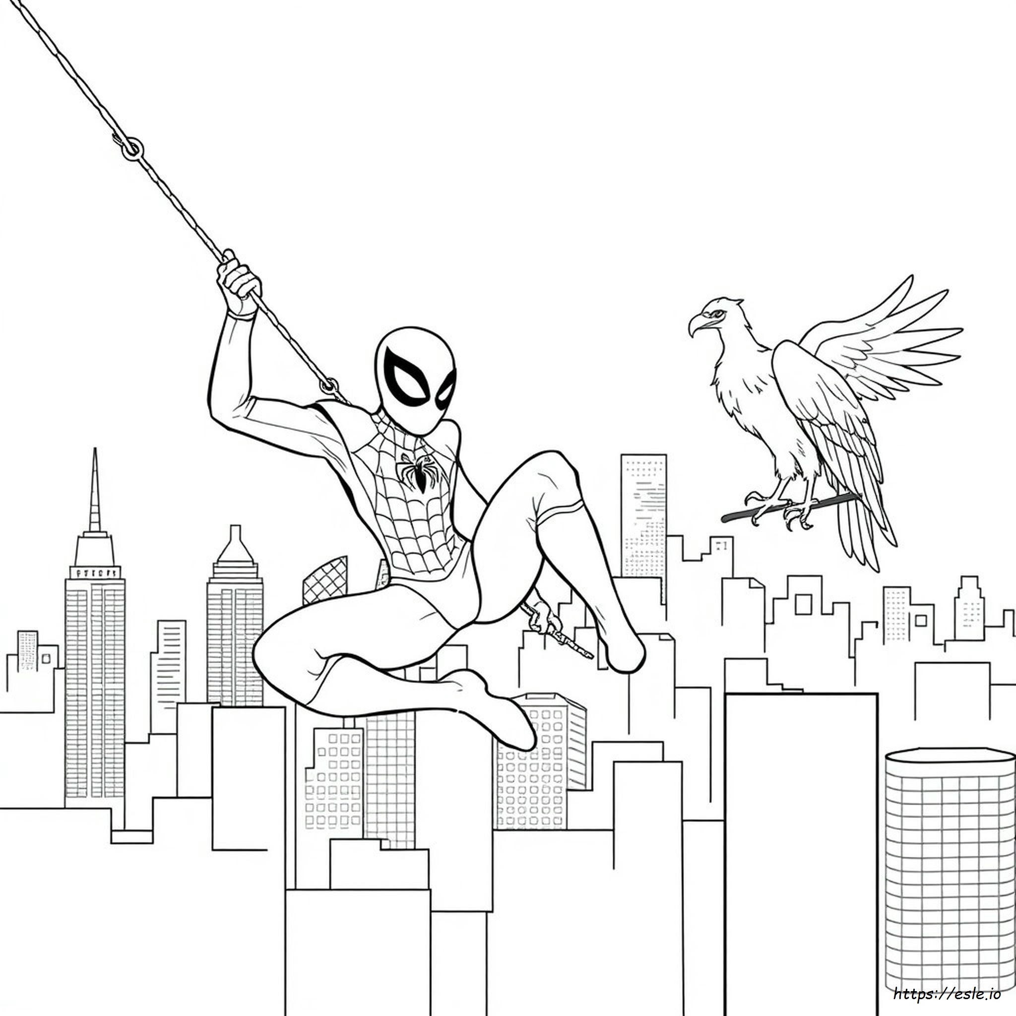 Buitre Spiderman Para Colorear