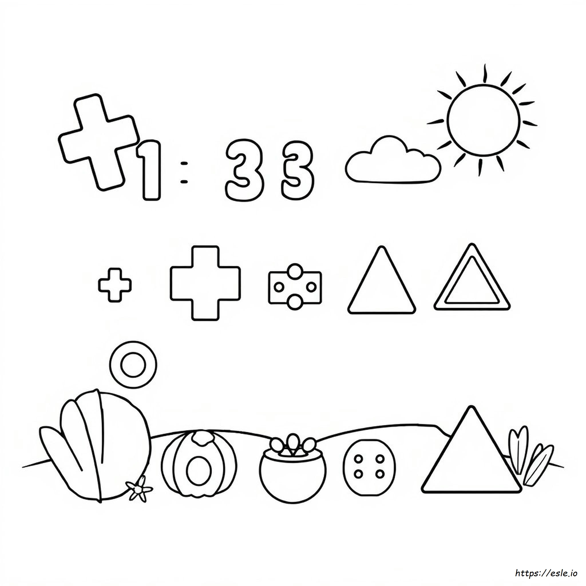 Preschool Math Coloring Pages