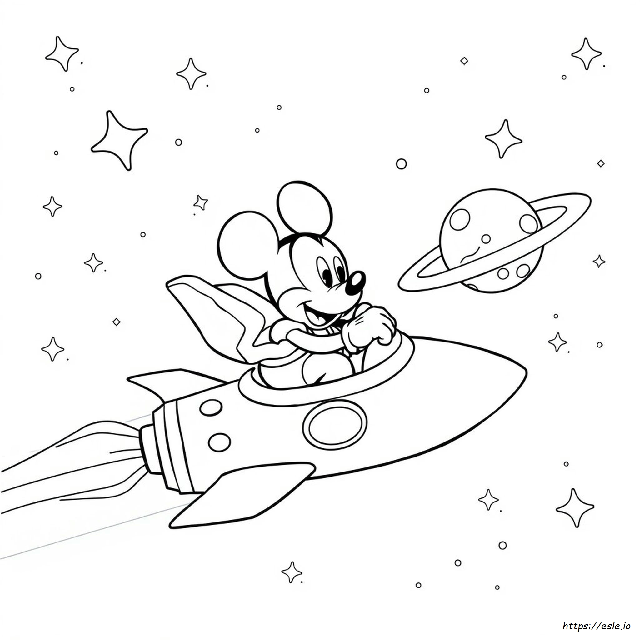 Micky Maus Weltraum-Abenteuer Ausmalbilder