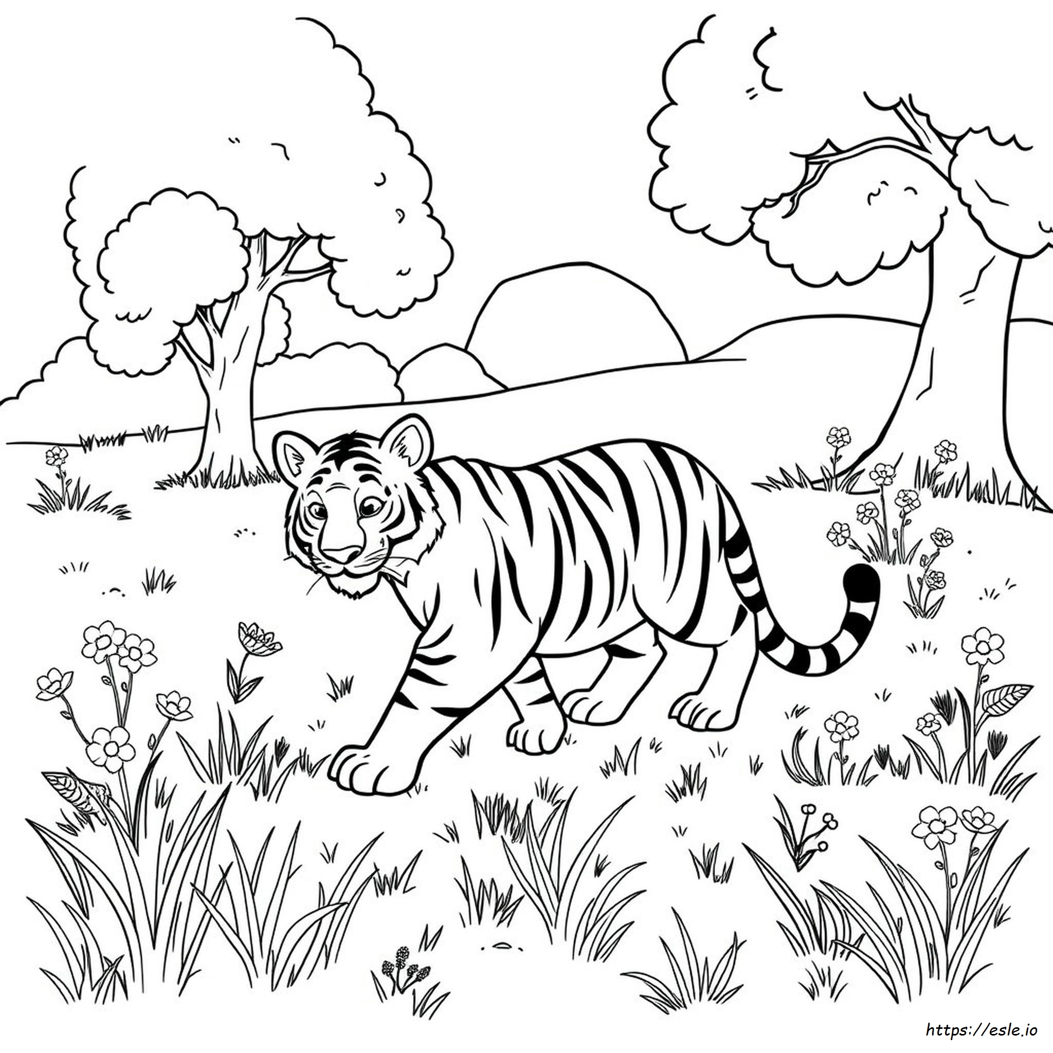 Tigris Rajzfilm Színező