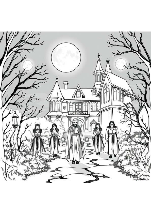 Gambar Mewarnai The Vampire Diaries