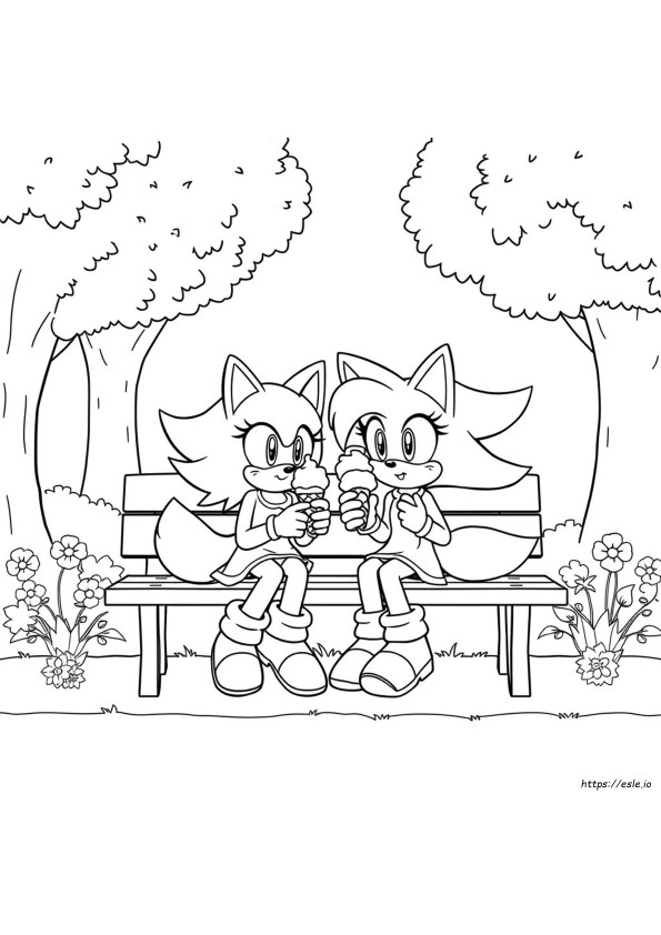 Lembar Mewarnai Amy Sonic