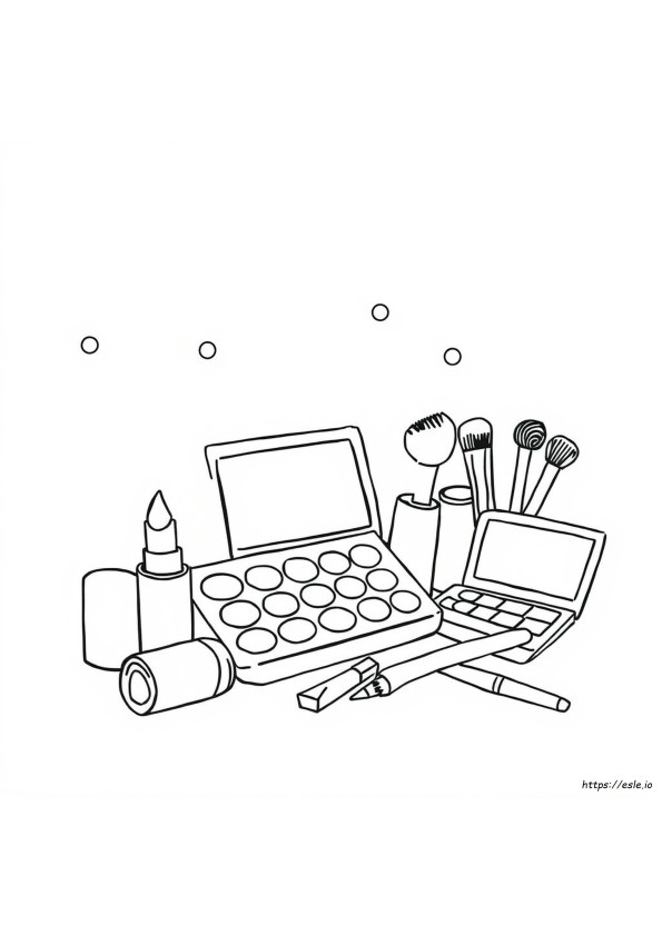 Doodle Kecantikan Riasan Gambar Mewarnai