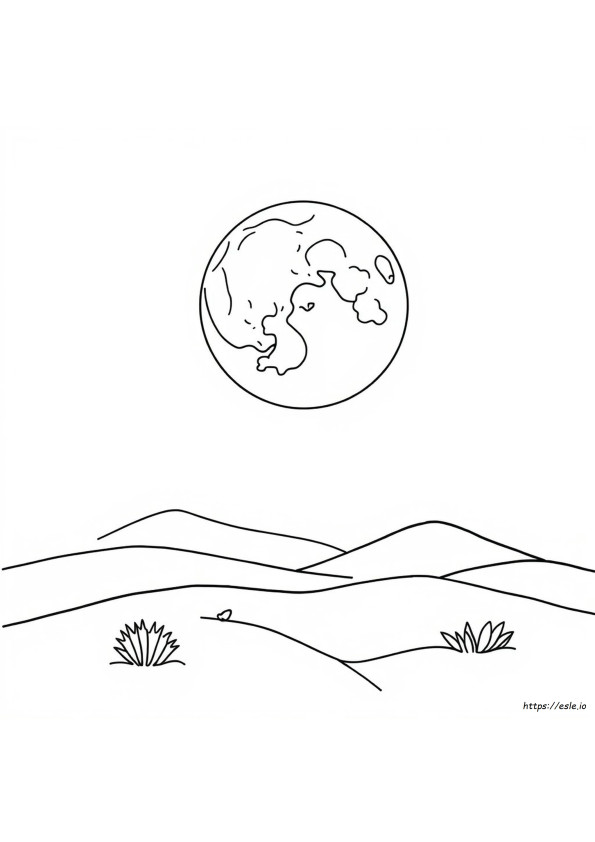月の塗り絵無料