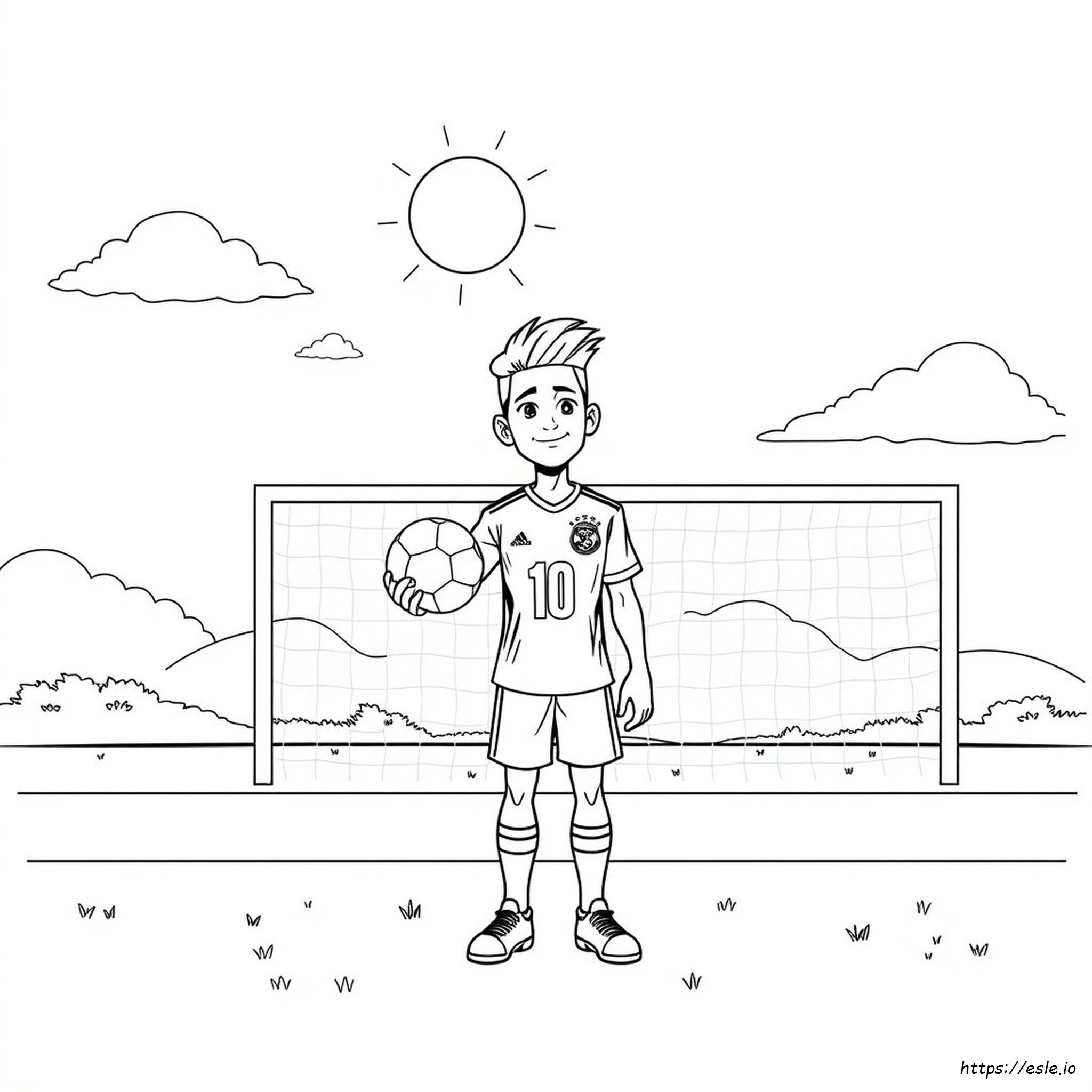 Brazil Neymar Jr Coloring Pages