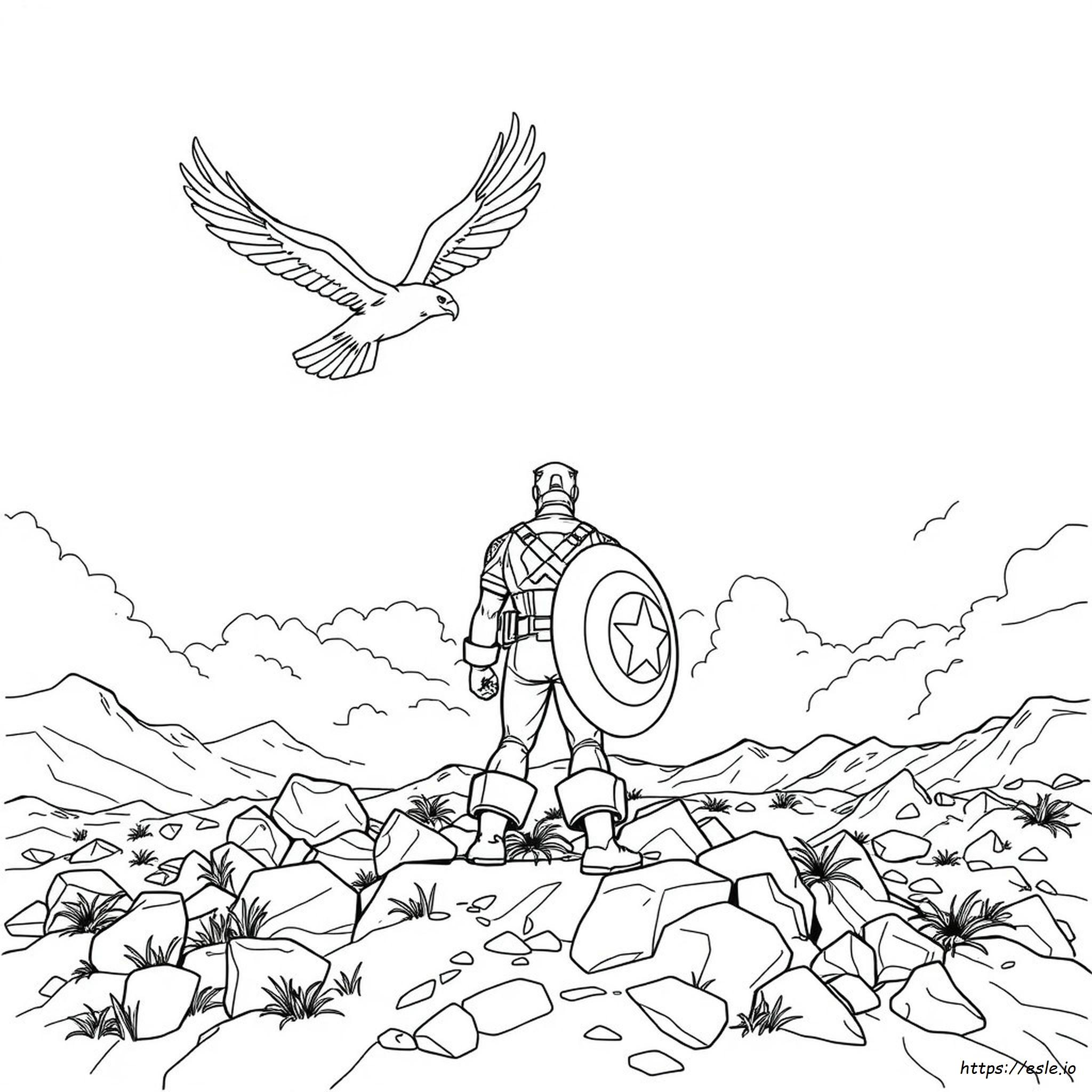 Disegni Da Colorare Di Falcon Captain America