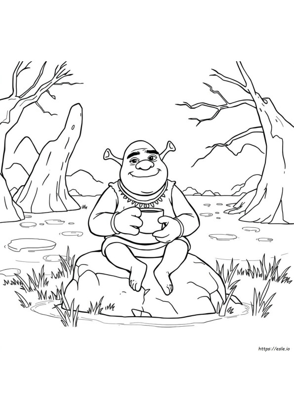 Shrek Lembar Mewarnai