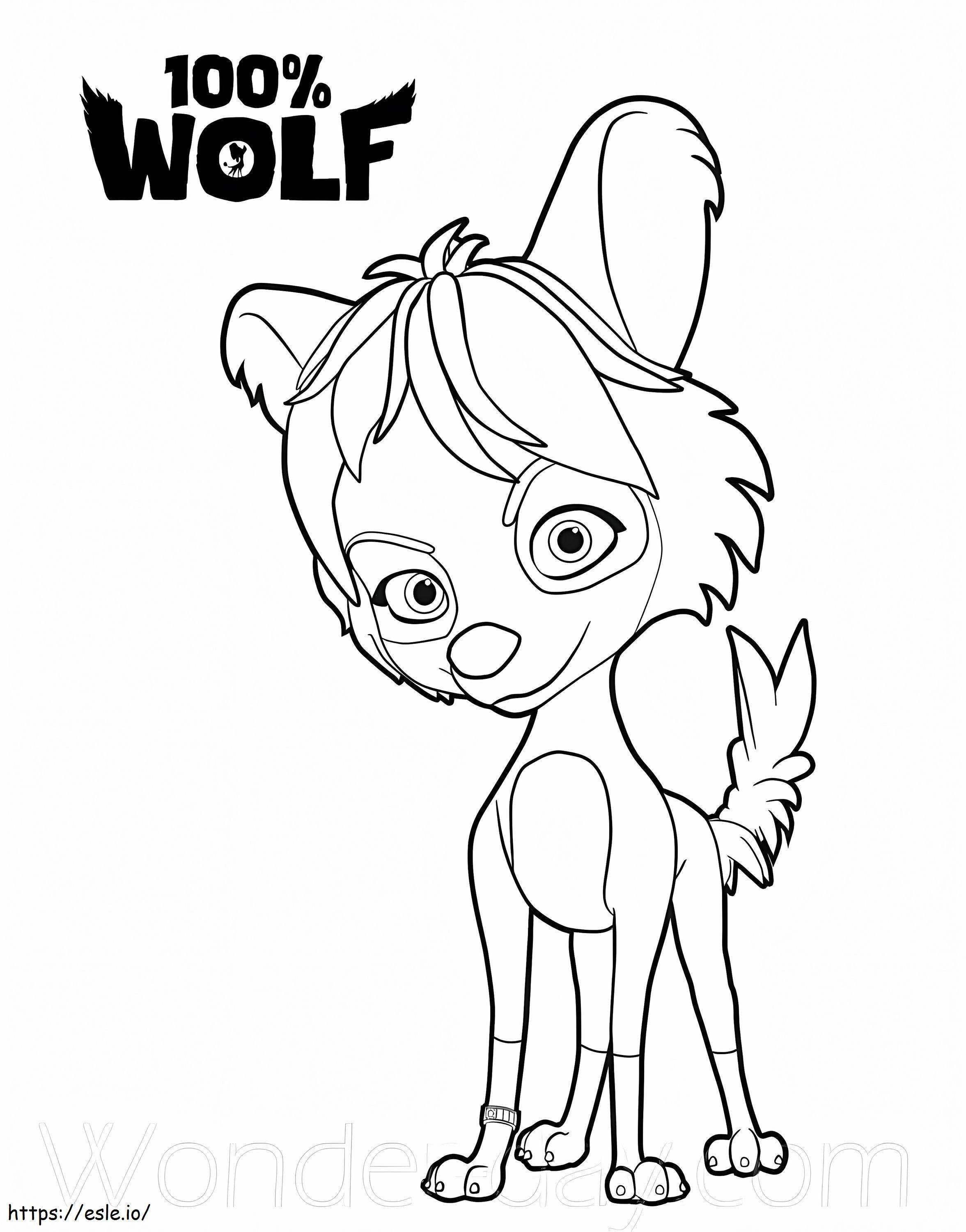 Betty 100 Wolf coloring page