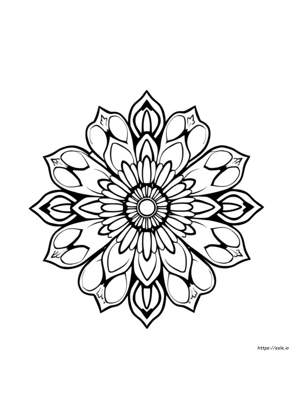 Bunga Mandala Gambar Mudah Mandala Gambar Mewarnai
