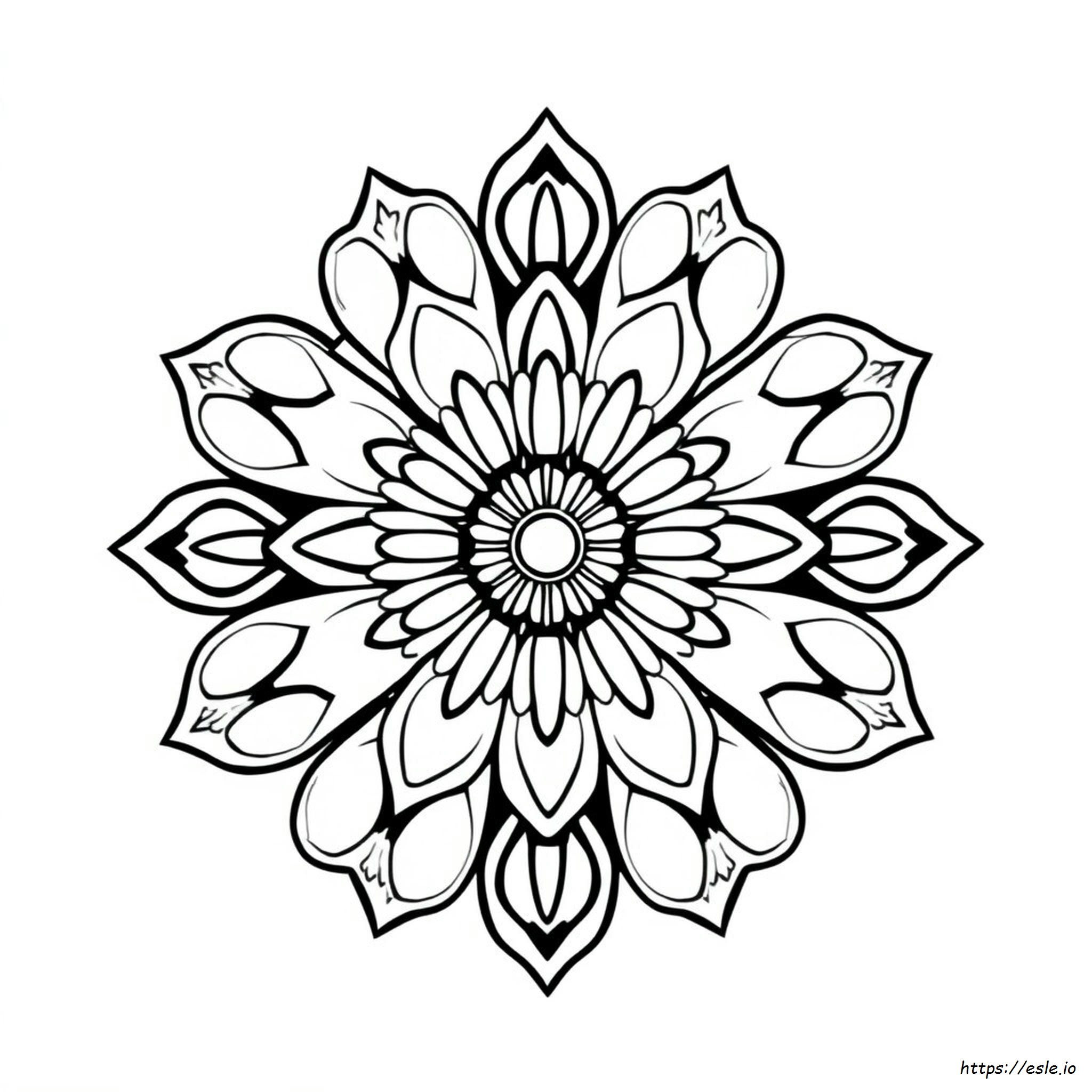 Mandala Floreale Da Colorare Facile Disegni Mandala