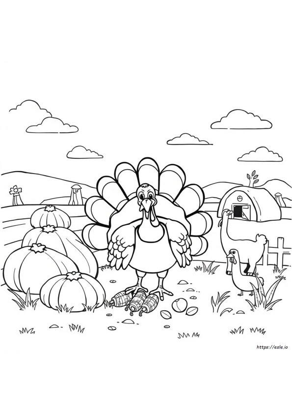 Gobble Gobble Truthahn Ausmalbilder