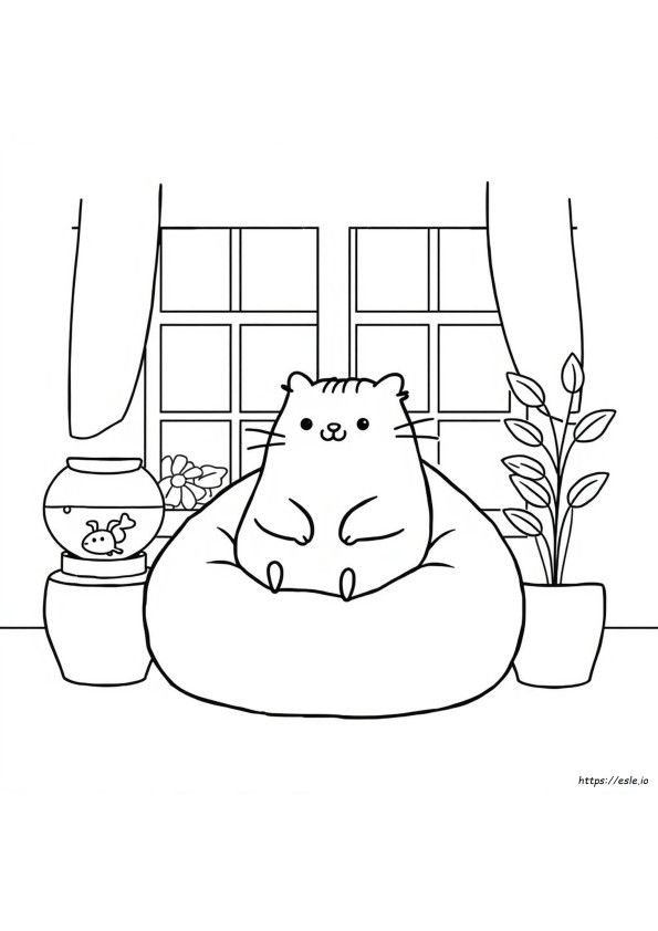 Lembar Mewarnai Pusheen Dapat Dicetak Gratis