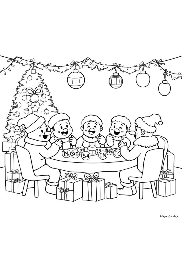 Natal Bingo Gambar Mewarnai