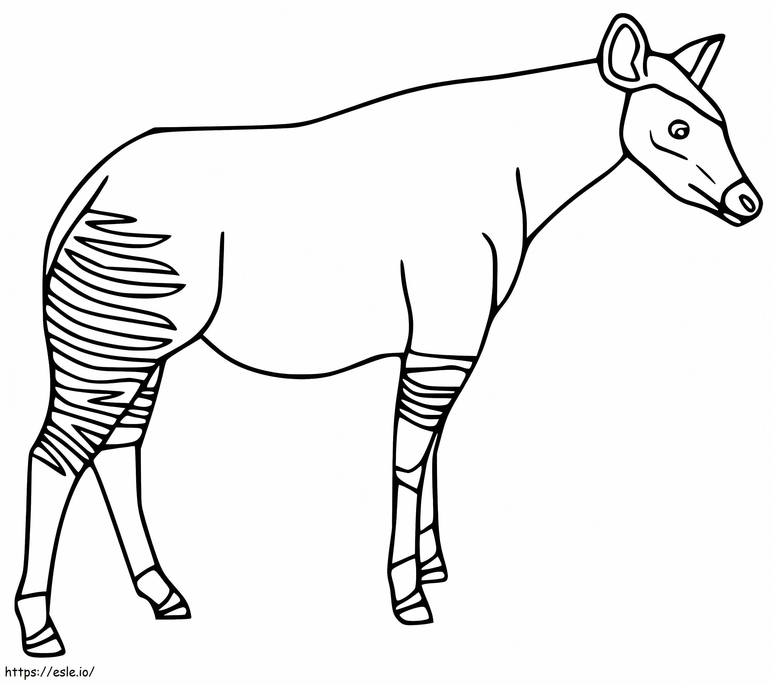 Ilmainen tulostettava Okapi värityskuva