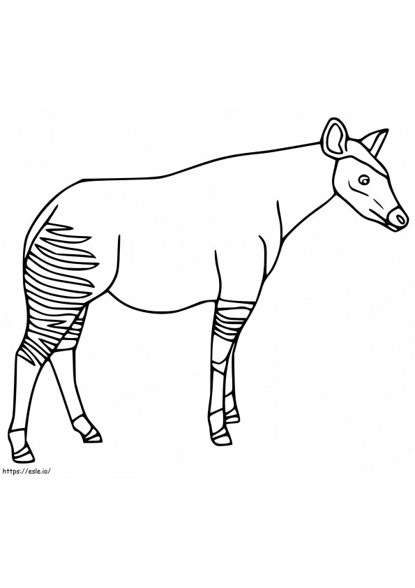 Gratis afdrukbare Okapi kleurplaat