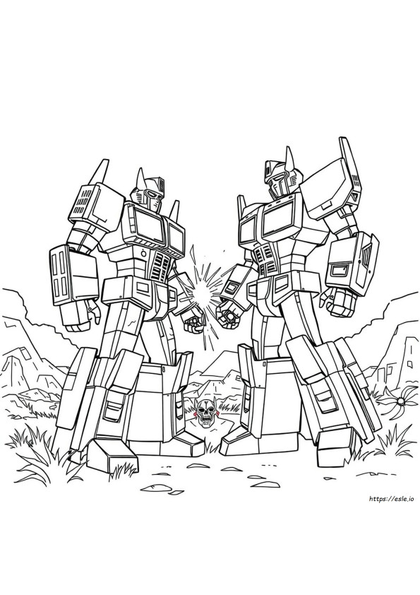 Optimus Prime Megatron Coloring Pages
