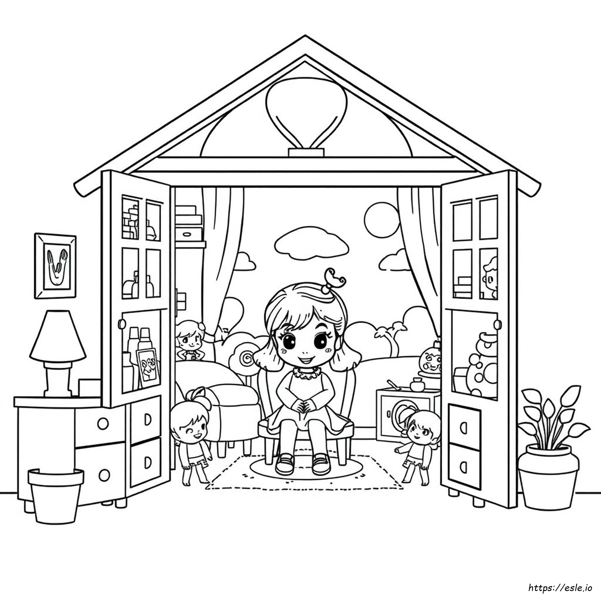 Dibujos Para Colorear La Casa De Muñecas De Gabby