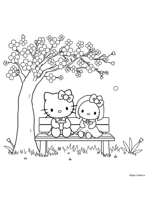 Hello Kitty Kuromi Colouring Pages