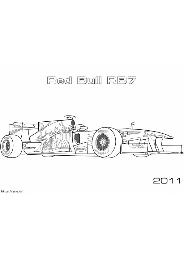 Formula 1 Racing Car 14 coloring page