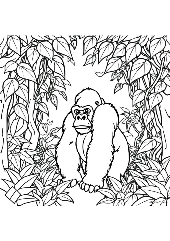 Gorilla Ausmalbilder Zum Ausdrucken
