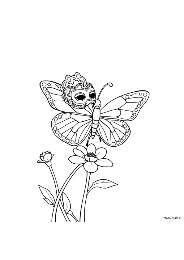 Butterfly Mask Coloring Page