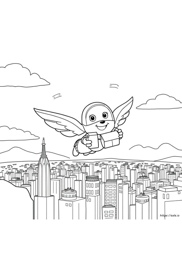 Super Wings Bello Gambar Mewarnai