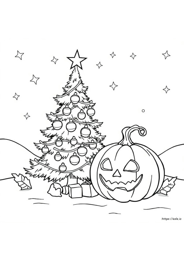 Natal Hallowen Gambar Mewarnai